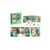 Set de puzzle magnetic – Bandă desenată cu prințesă, verde, 18x18 cm