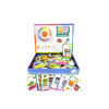 Puzzle magnetic educativ în valiză, 59 de piese, multicolor