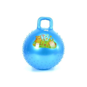 Minge de fitness pentru copii, Kettlebell, Fitball, cauciuc cu puncte, diametru 55 cm, albastră фото
