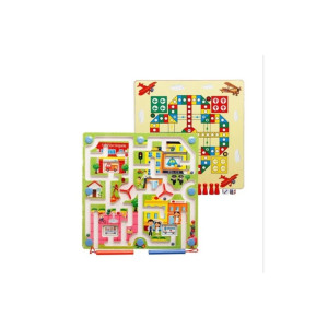 Joc 2 în 1 labirint Magnetic Ikaro Toys фото