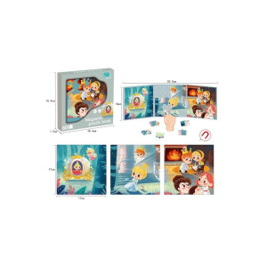 Set de puzzle magnetic – Comic cu Cenusareasa, gri, 18x18 cm фото