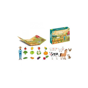 Puzzle magnetic – Joc de fermă cu 28 de figurine magnetice фото