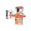 Bucătărie de jucărie pentru copii cu efecte sonore, abur și lumini, set cu 42 de accesorii, 45,5x22x63 cm