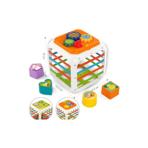 Cub interactiv de sortare educativ pentru copii 16x15x15 cm фото