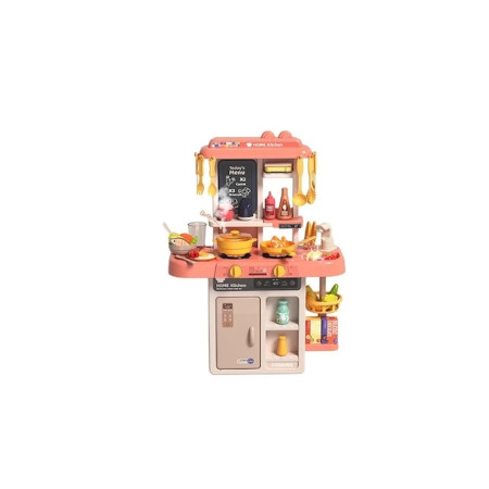 Bucătărie de jucărie pentru copii cu efecte sonore, abur și lumini, set cu 42 de accesorii, 45,5x22x63 cm