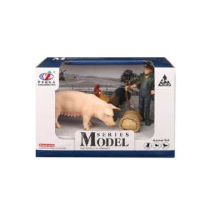 Set de figurine din seria Animal – animale de fermă: fermier, porc, cocoș, 18x9x12 cm Set de figurine din seria Animal – animale de fermă: fermier, porc, cocoș, 18x9x12 cm фото