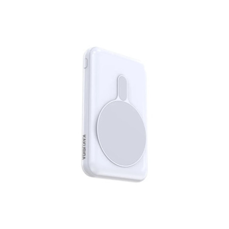 Baterie portabilă 10.000 mAh cu încărcare rapidă wireless KSC-709, albă