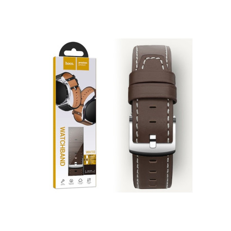 - curea din piele (WH10), pentru ceasuri, conectori de 20 mm, seria GT Original, culoare cafea