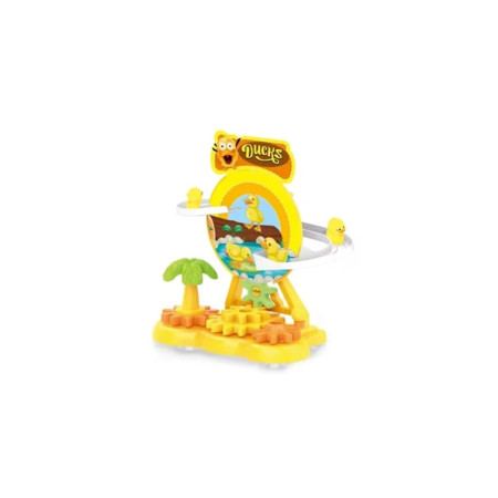 Constructor pentru copii de peste 3 ani cu tobogan pentru jucarii, joc interactiv din plastic, 20x18