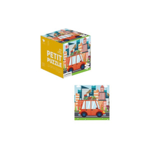 Mini puzzle cu 24 de piese, Mașină roșie în oraș, vârste 3+ фото