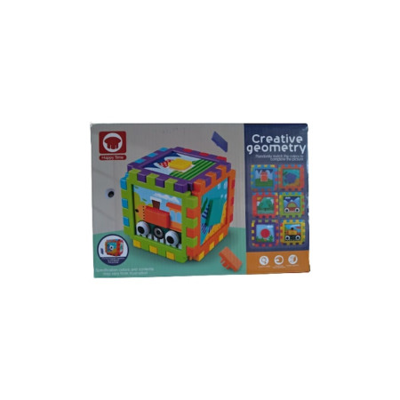 Puzzle cub creativ cu forme geometrice