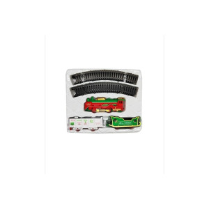 Set trenuleț de jucărie cu motiv de Crăciun, locomotivă cu două vagoane, 13 piese, 25x25 cm Set trenuleț de jucărie cu motiv de Crăciun, locomotivă cu două vagoane, 13 piese, 25x25 cm фото
