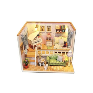 Casă DIY de construit - Cameră decorativă în miniatură cu pian și mobilier detaliat Casă DIY de construit - Cameră decorativă în miniatură cu pian și mobilier detaliat фото