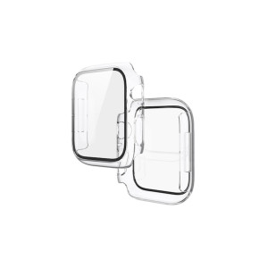 Carcasă de protecție 45mm cu sticlă pentru Apple Watch 7/8 WS3 - Transparentă фото