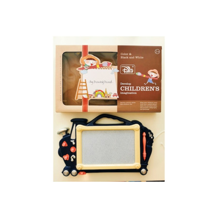 Tablă magnetică de scris cu pix, 3 ștampile, machetă de tren