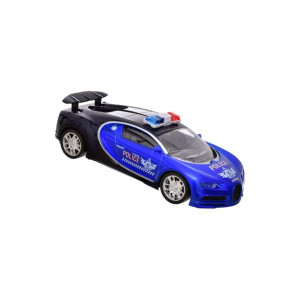 Mașină de poliție cu telecomandă și lumini, albastră, 33x11x14 cm Mașină de poliție cu telecomandă și lumini, albastră, 33x11x14 cm фото