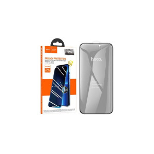 Protector de ecran 6D pentru iPhone 15 Plus, sticlă securizată, rezistentă la praf, antispy, ramă neagră (A12 Pl) фото