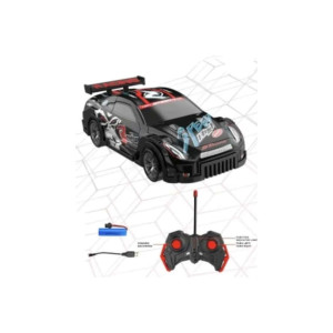 Mașină cu telecomandă 1:22 cu joystick 11x13x30 cm Negru cu roșu фото