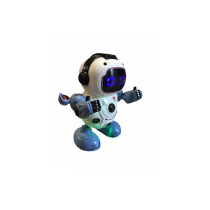 Robot dansator cu muzică și lumini, alb/albastru Robot dansator cu muzică și lumini, alb/albastru фото