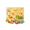 Puzzle 3D din lemn - Insecte, 6 piese, 20×20 cm