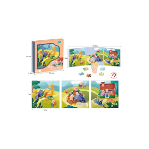 Set de puzzle magnetic cu tematica natura – Multicolor, 18x18 cm фото