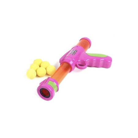 Pistol de jucărie cu 8 bile de spumă, roz, 47,5 cm