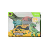 Dinosaur car with trailer and red egg - Yellow and Blue