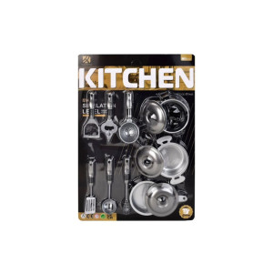 Set de bucătărie pentru copii – oale, tigăi și tacâmuri, 43x29x7 cm Set de bucătărie pentru copii – oale, tigăi și tacâmuri, 43x29x7 cm фото