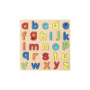 Puzzle 3D din lemn – Alfabet englez, joc educativ pentru copii, 6 piese, 20×20 cm