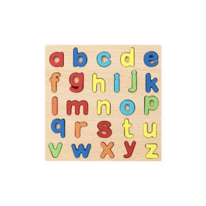 Puzzle 3D din lemn – Alfabet englez, joc educativ pentru copii, 6 piese, 20×20 cm фото