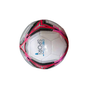 Minge de fotbal din PVC pentru copii, mărimea 5, albă cu roz фото