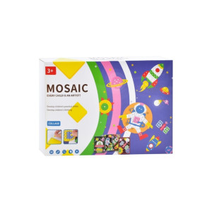 Joc creativ cu mozaic pentru copii – Joc educativ cu stickere cu tematică spațială și de rachete фото