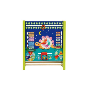 Numărătoare și calendar din lemn pentru copii 2 în 1 - Montessori Educational фото