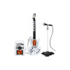 Chitară electrică pentru copii, Rock'n'Roll + Amplificator + Microfon, 72x24 cm, Alb