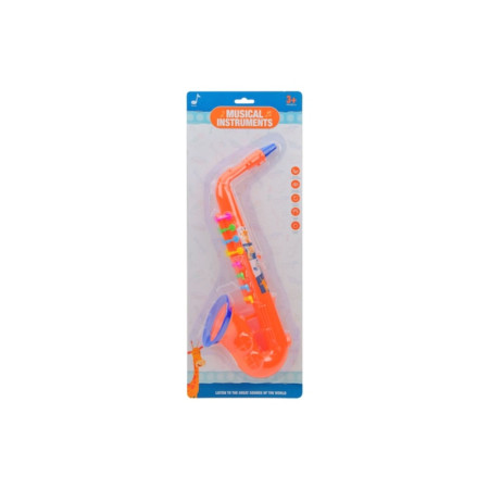 Trompetă pentru copii - instrument muzical saxofon/trompetă 6811E, portocaliu