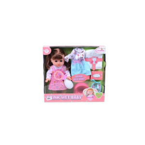 Păpușă interactivă cu accesorii, bea bebeluș ud, 28 cm Păpușă interactivă cu accesorii, bea bebeluș ud, 28 cm фото