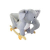 Scaun-balansoar cu roti si muzica, elefant gri, 68 × 28 × 53 cm