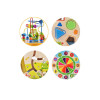 Centru educațional Montessori din lemn, broască 8 în 1, dimensiuni: 36 cm x 20 cm x 25 cm