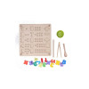 Joc de matematică Montessori, din lemn – Asocierea și sortarea culorilor, 30 x 30 cm