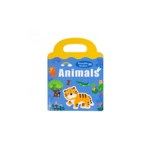 Carte Puzzle cu 34 stickere reutilizabile, Animale фото