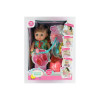 Bebeluș „Bebeluș curios” mic în rochie + accesorii 28 cm