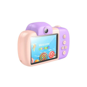 Cameră foto pentru copii, DV201, suportă memorie de 32 GB, baterie de 600 mAh, roz și violet фото
