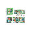 Set de puzzle magnetic – Comic cu printesa, verde, 18x18 cm