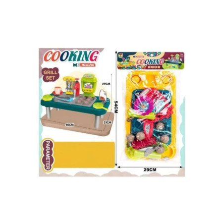 Set de bucatarie pentru copii cu masa si chiuveta