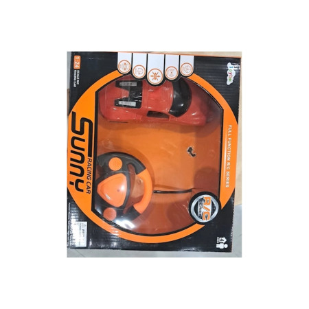 Masina de curse cu volan, scara 1:24, control de la distanta, jucarie pentru copii pe baterii, 24x28