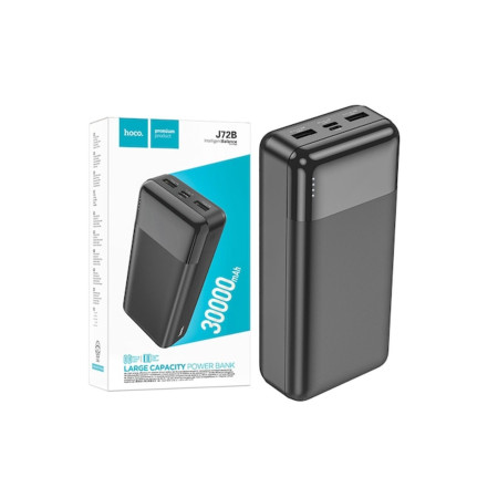 Baterie externă J72B, 2xUSB-A, 30.000mAh, Negru