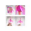 Păpușă zburătoare interactivă cu LED, încărcare USB, culoare violet, 19,5 cm