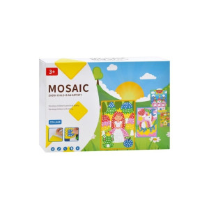 Joc educativ cu stickere mozaic – prințesă, castel, unicorn și flori, 3+ ani фото
