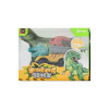 Dinosaur Car with Trailer and Blue Egg - Yellow and Green