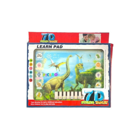 Tabletă educațională pentru limba engleză cu dinozauri 7D 25x2x22 cm